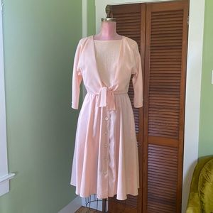 Light Peach 1970s Dress
